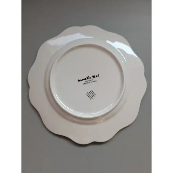 NEW Set of 4 Anthropologie Nathalie Lete Marais Stoneware Dessert Plates